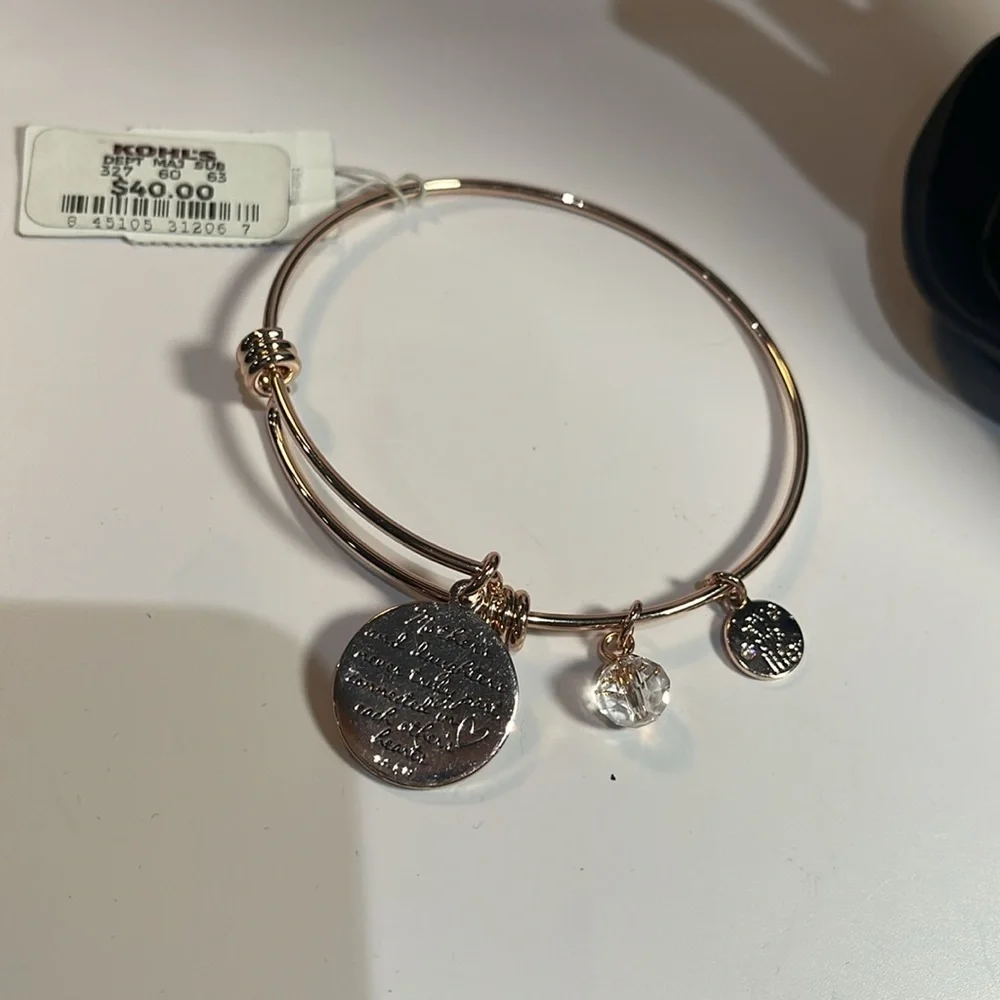 NWT Rosegold Tone Mother/Daughter Bracelet